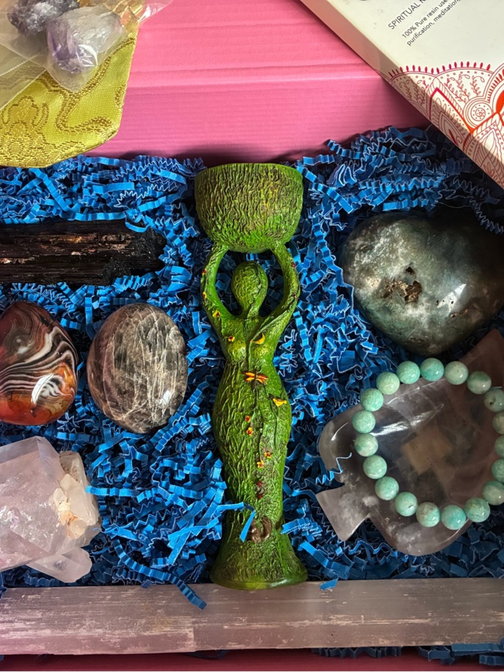 🔮 14 Piece Large Healing Crystal Gift Box - Green Goddess 🎁